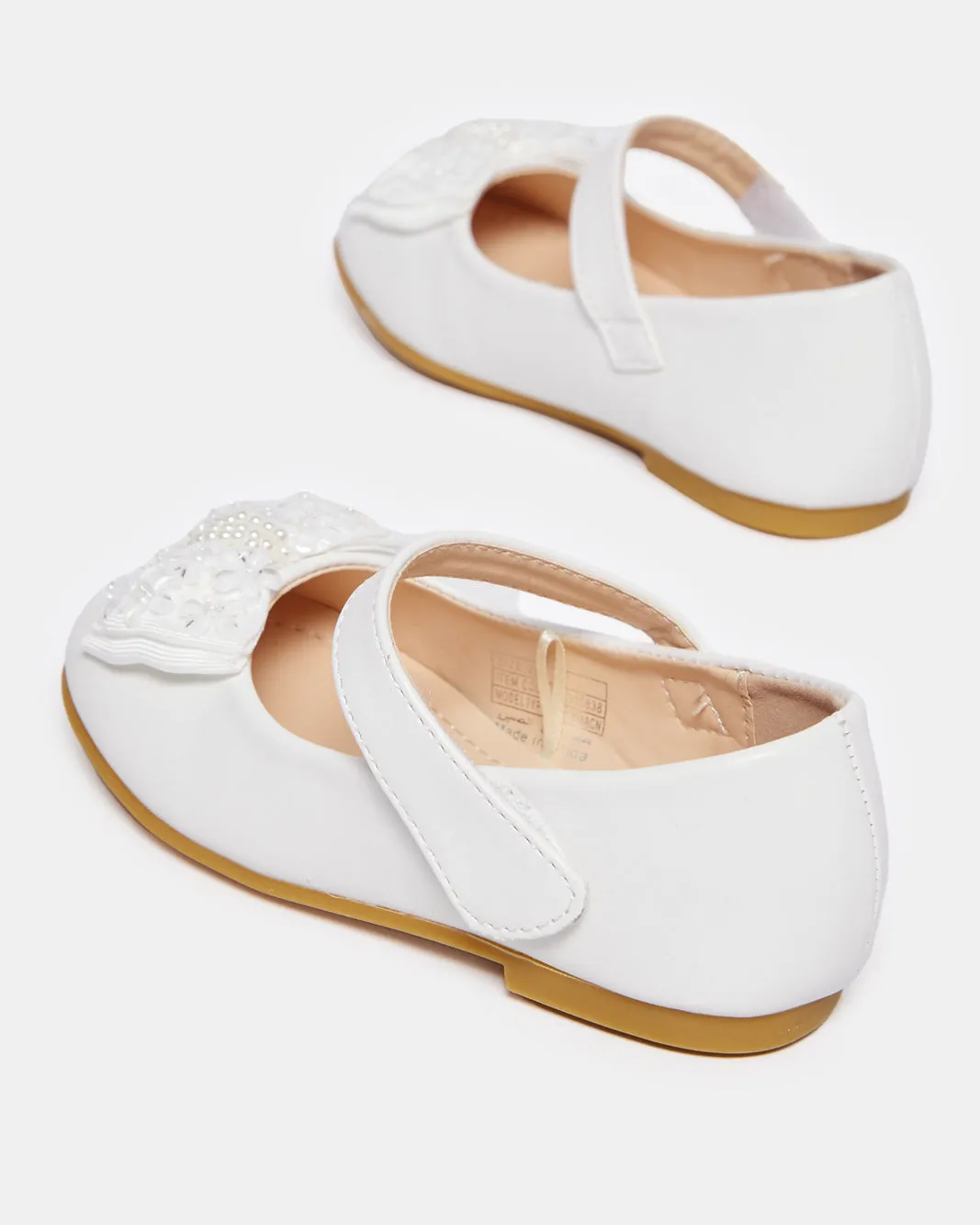 Infant Girls White Bow Ballerina sold by Redtag product image thumbnail 4