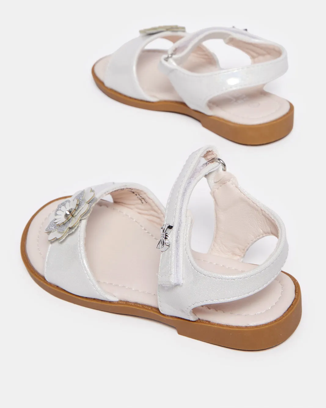 Infant Girls White Embellished Sandal sold by Redtag product image thumbnail 4