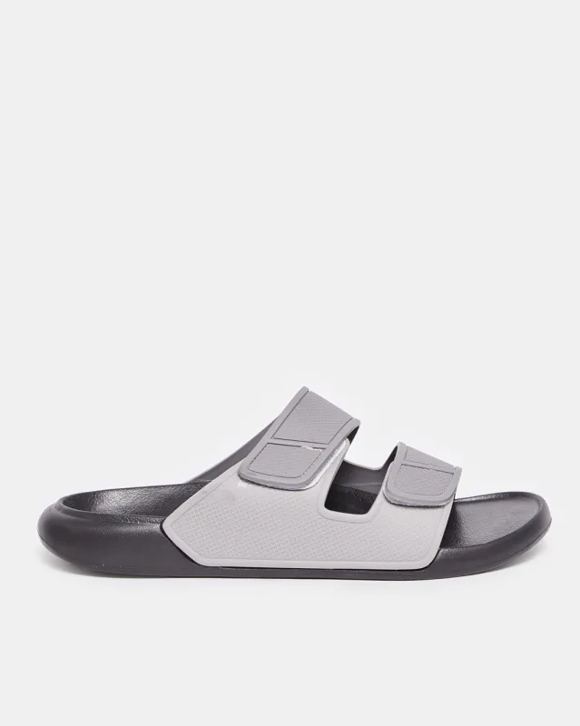 Men Grey Footbed Slide sold by Redtag