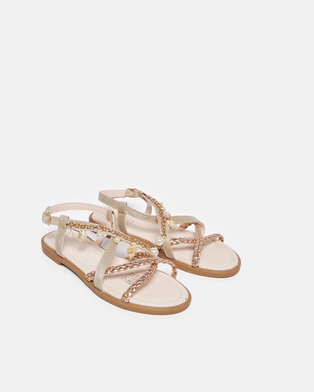 Senior Girls Gold Charm Sandal sold by Redtag product image thumbnail 2