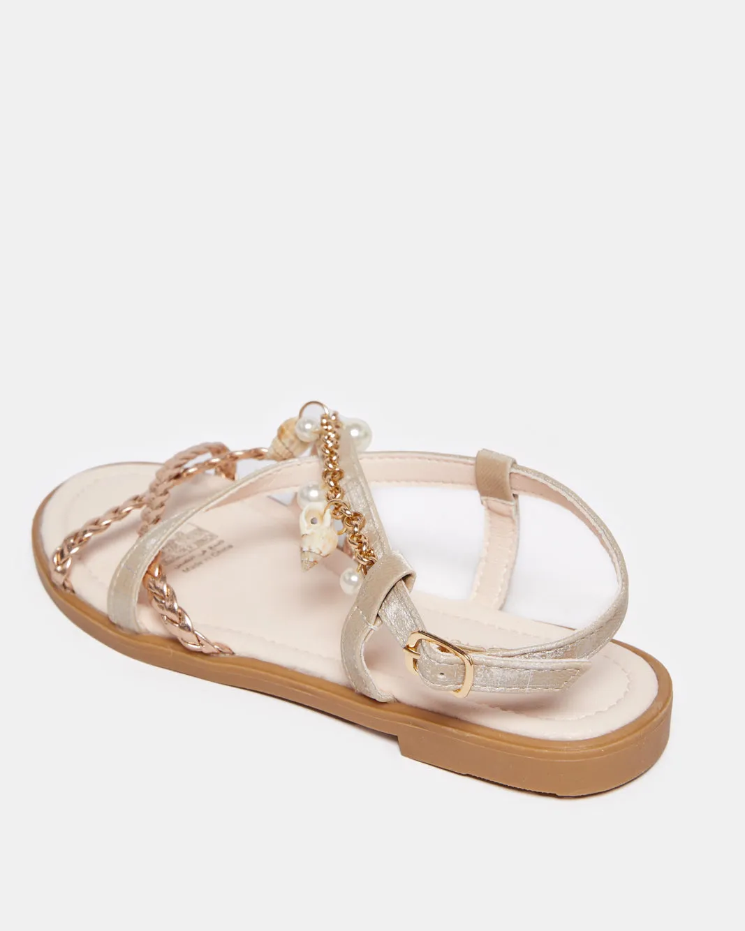 Senior Girls Gold Charm Sandal sold by Redtag product image thumbnail 4