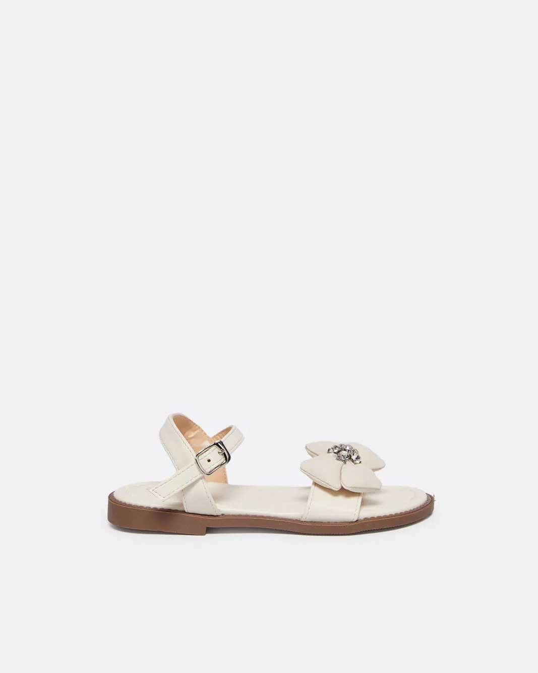 Girls Cream Embellished Sandal sold by Redtag