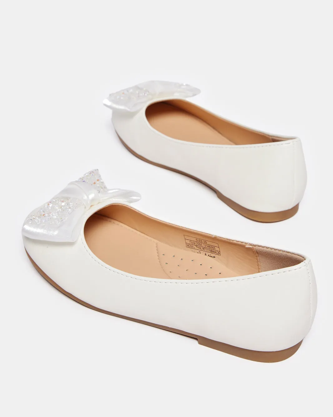 Senior Girls White Bow Ballerina sold by Redtag product image thumbnail 4