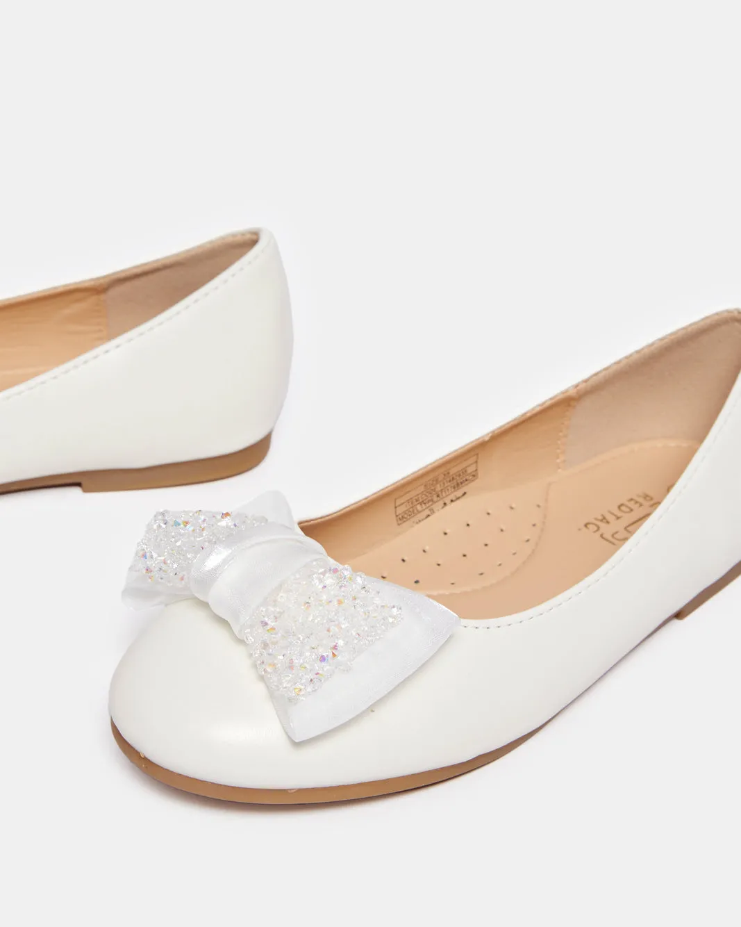 Senior Girls White Bow Ballerina sold by Redtag product image thumbnail 3