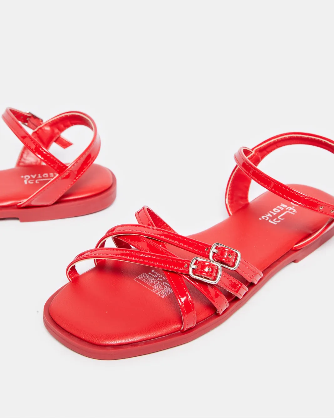 Senior Girls Red Strap Sandals sold by Redtag product image thumbnail 3