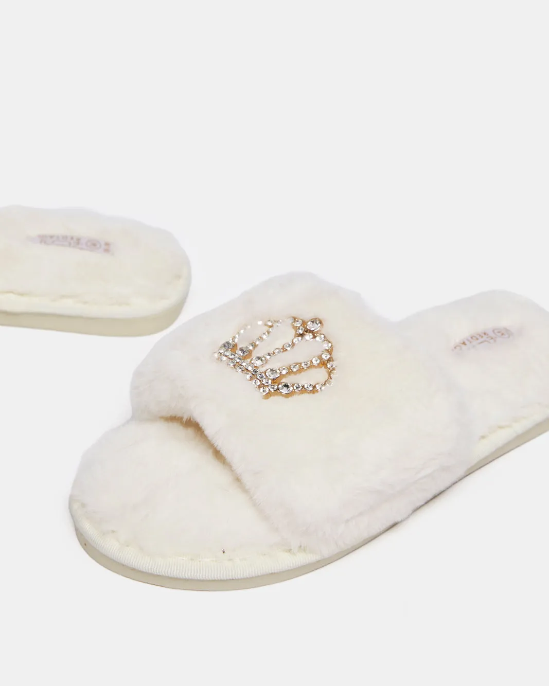 Women Beige Crown Slipper sold by Redtag product image thumbnail 3
