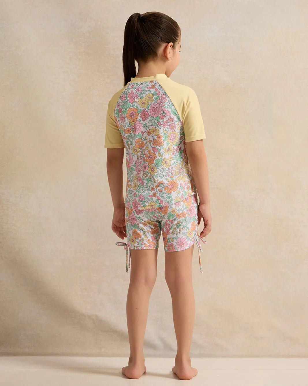 Girls Yellow Printed Swimsuit Set (2 Piece) sold by Redtag product image thumbnail 4