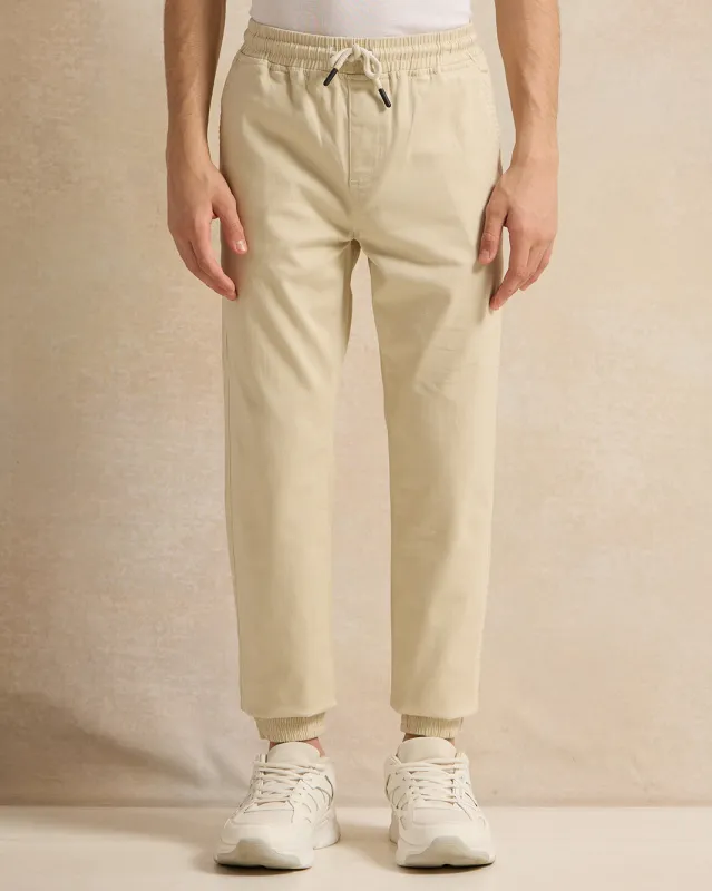 Senior Boys Ivory Solid Joggers sold by Redtag