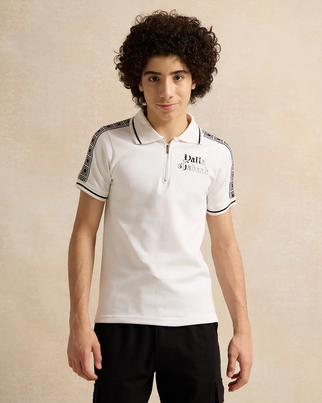 Senior Boys White Yalla Shabab Polo Shirt sold by Redtag
