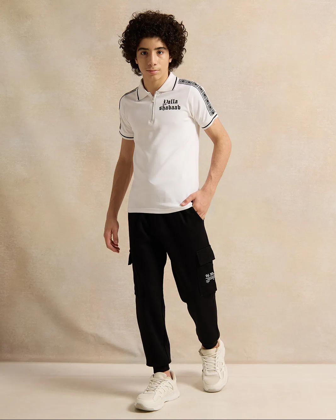 Senior Boys White Yalla Shabab Polo Shirt sold by Redtag product image thumbnail 2
