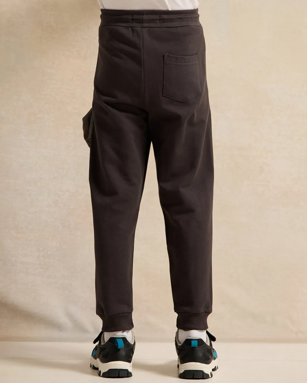 Boys Charcoal Cargo Pocket Track Pants sold by Redtag product image thumbnail 3
