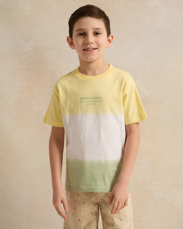 Boys Yellow Printed T-Shirt sold by Redtag