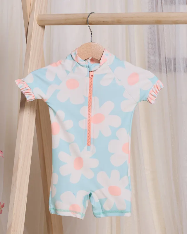 Infant Girls Mint Printed Swimsuit sold by Redtag