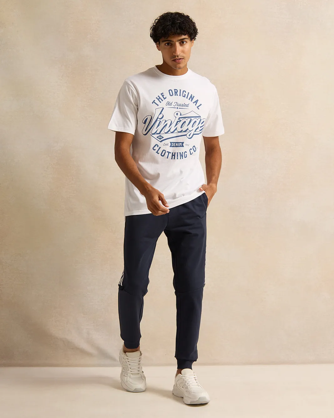 Men Navy Printed Active Pants sold by Redtag product image thumbnail 2