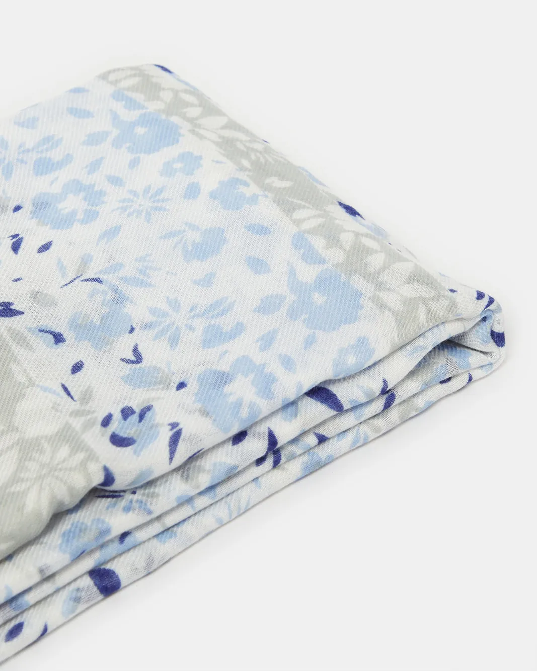 Women Blue Printed Scarf sold by Redtag product image thumbnail 3