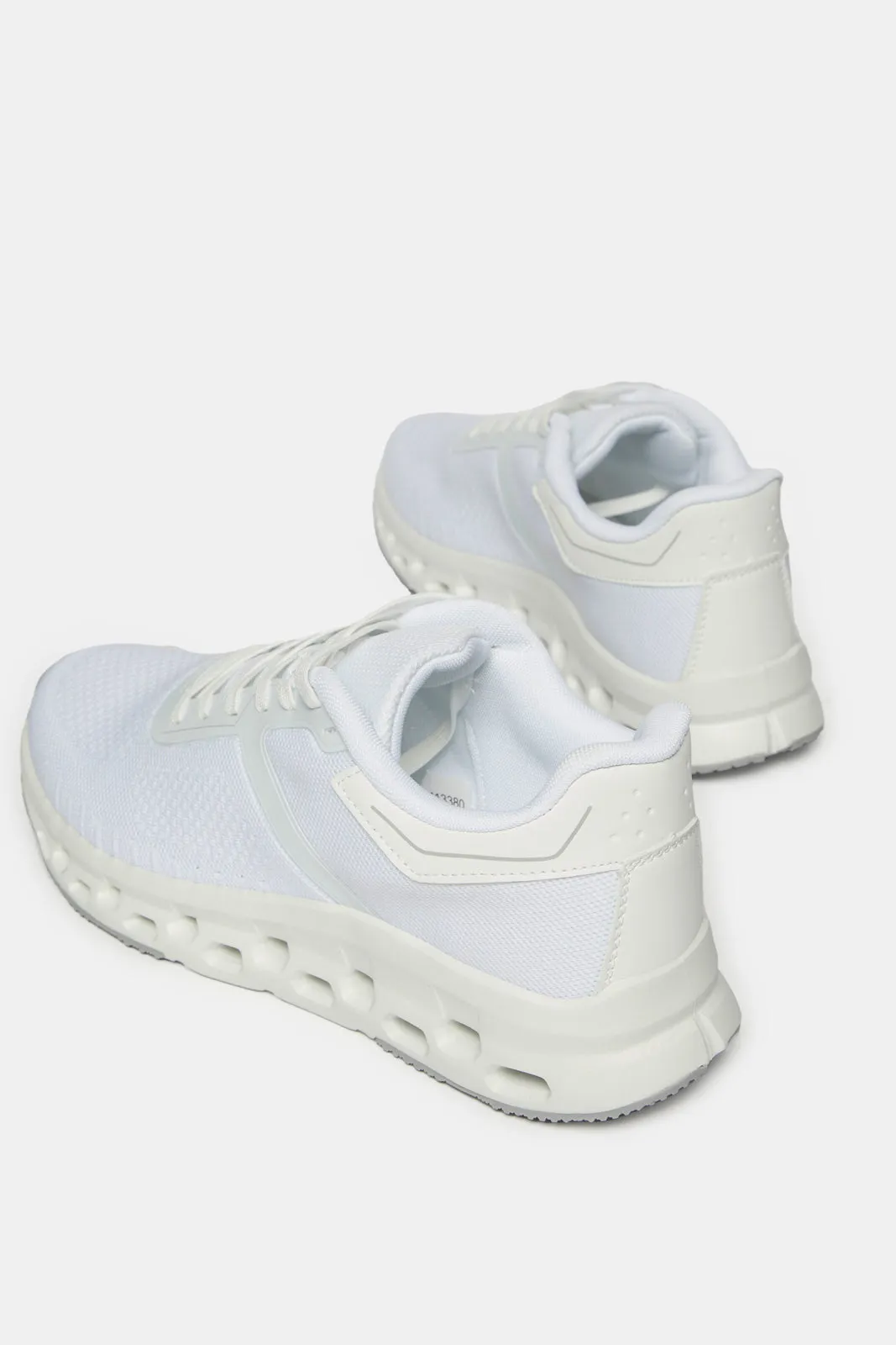 Men White Material Block Trainer sold by Redtag product image thumbnail 4