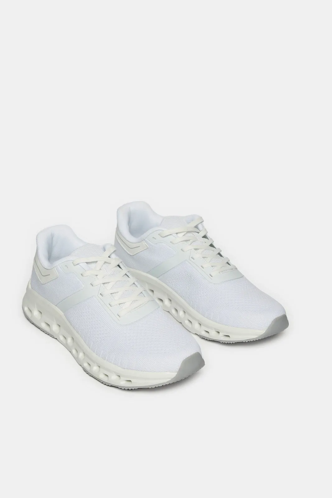 Men White Material Block Trainer sold by Redtag product image thumbnail 2