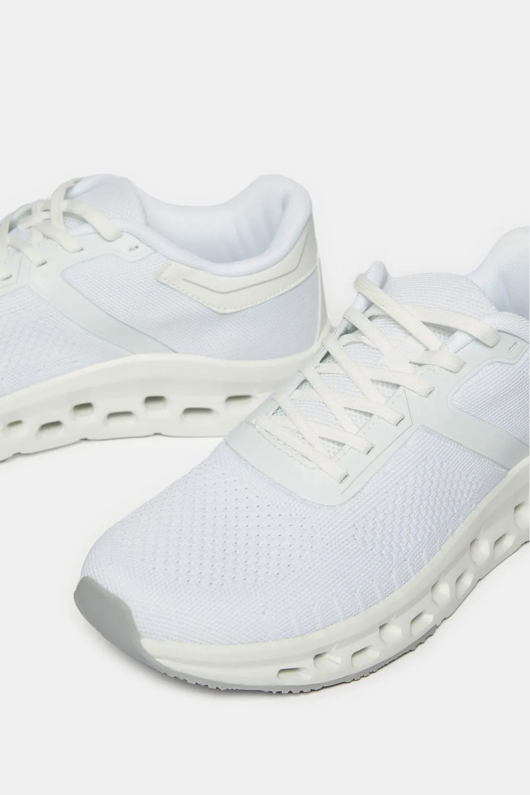 Men White Material Block Trainer sold by Redtag product image thumbnail 3