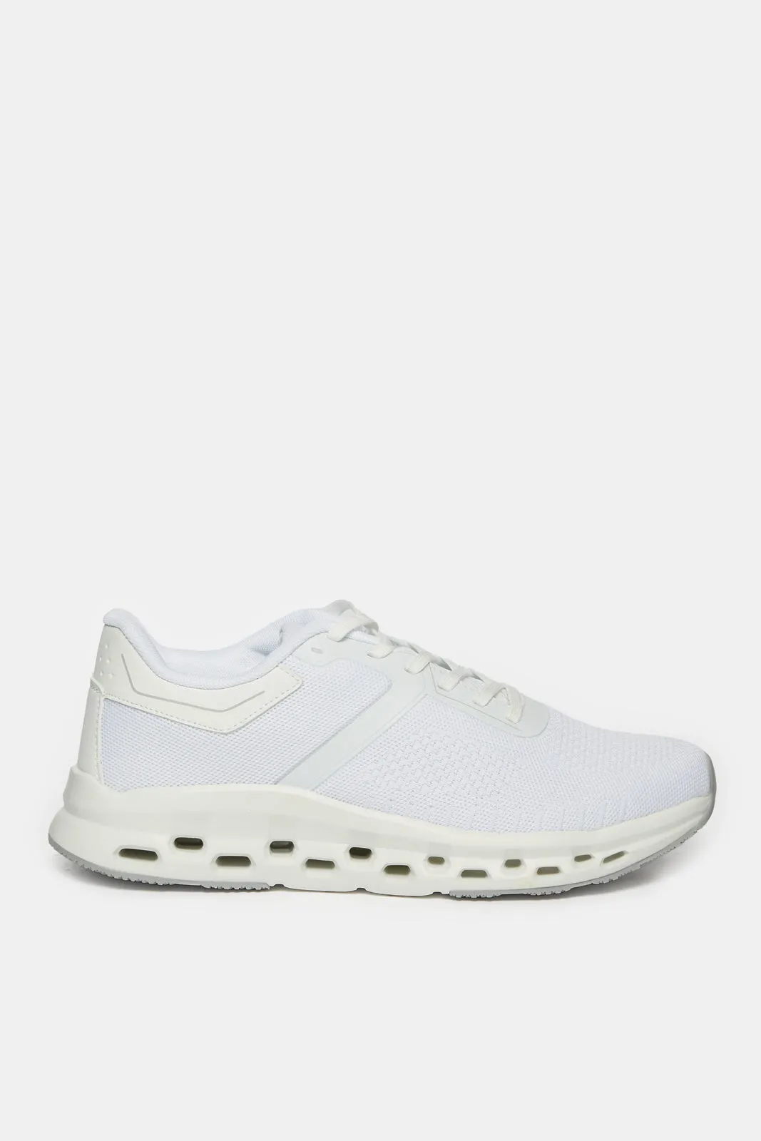 Men White Material Block Trainer sold by Redtag