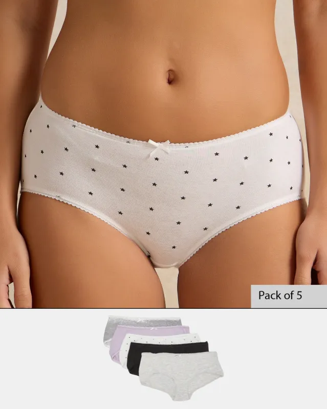 Women Assorted Boyleg Brief Set (Pack of 5) sold by Redtag