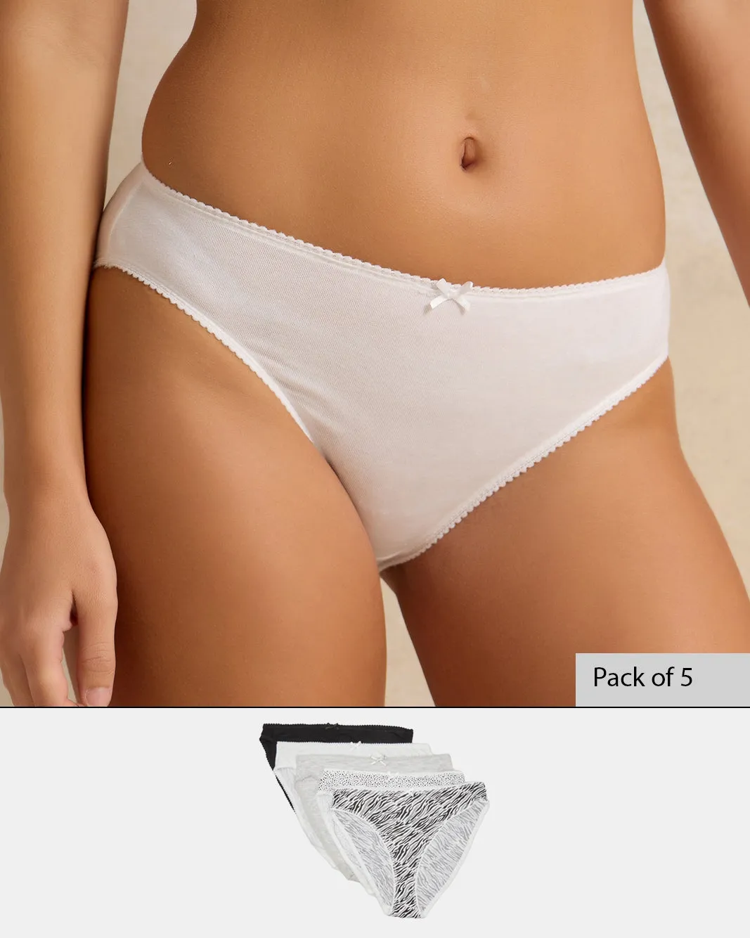 Women Assorted Hi-Leg Brief Set (Pack of 5) sold by Redtag