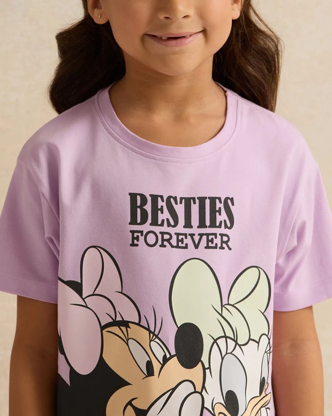 Girls Purple Minnie Mouse & Daisy Duck Print Dress sold by Redtag product image thumbnail 4