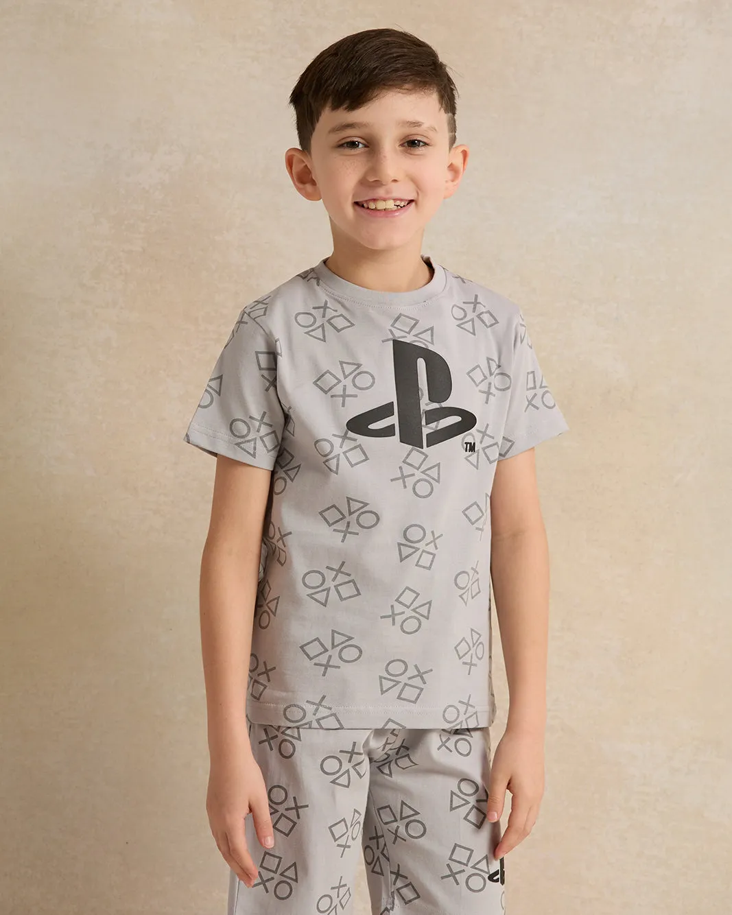 Boys Grey PlayStation Print Pyjama Set (2 Piece) sold by Redtag product image thumbnail 2