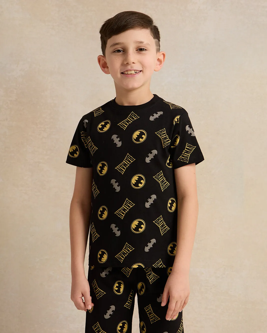 Boys Black Batman Print Pyjama Set (2 Piece) sold by Redtag product image thumbnail 2