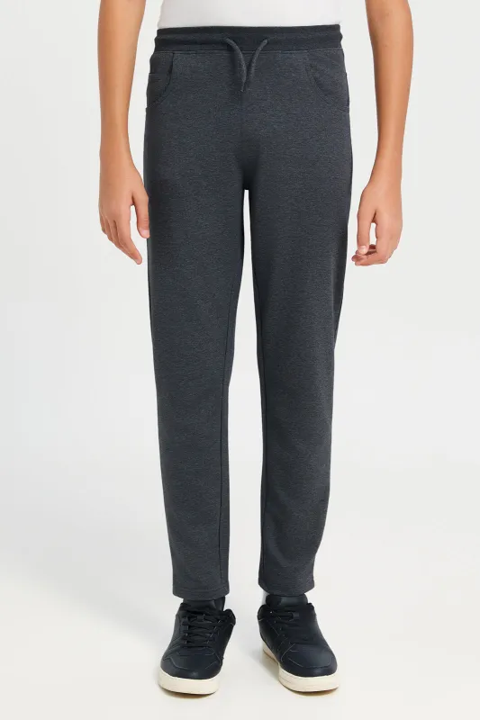 Senior Boys Charcoal Stretch Active Pants sold by Redtag