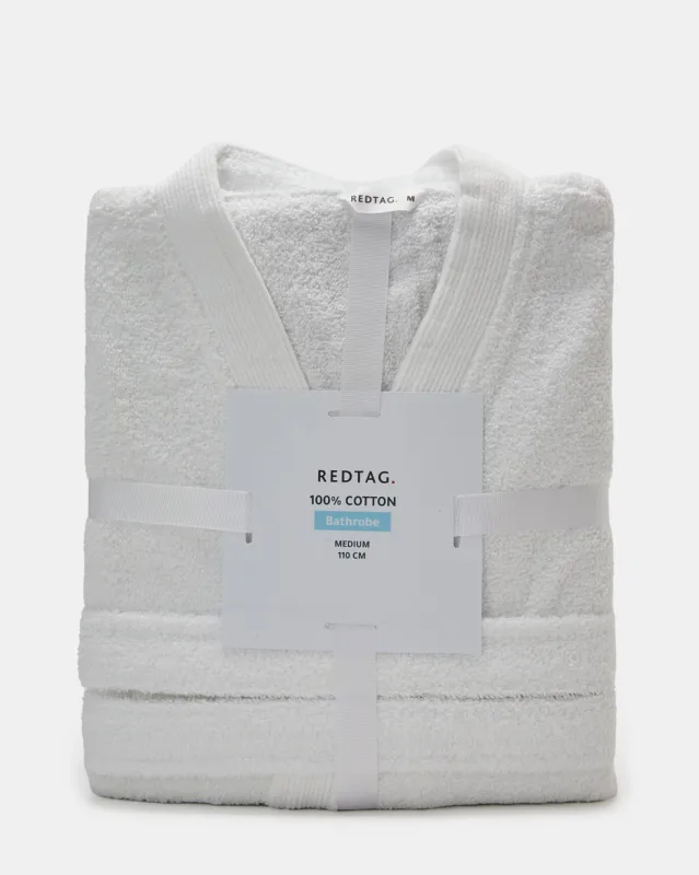 White Kimono Bathrobe (M) sold by Redtag