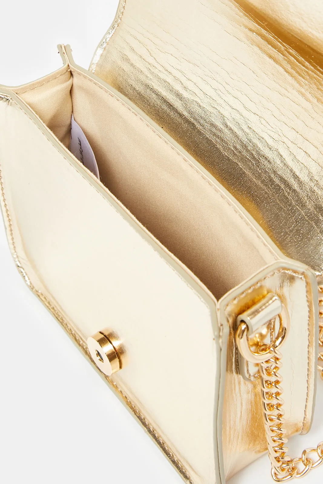 Women Gold Embellished Crossbody Bag sold by Redtag product image thumbnail 4