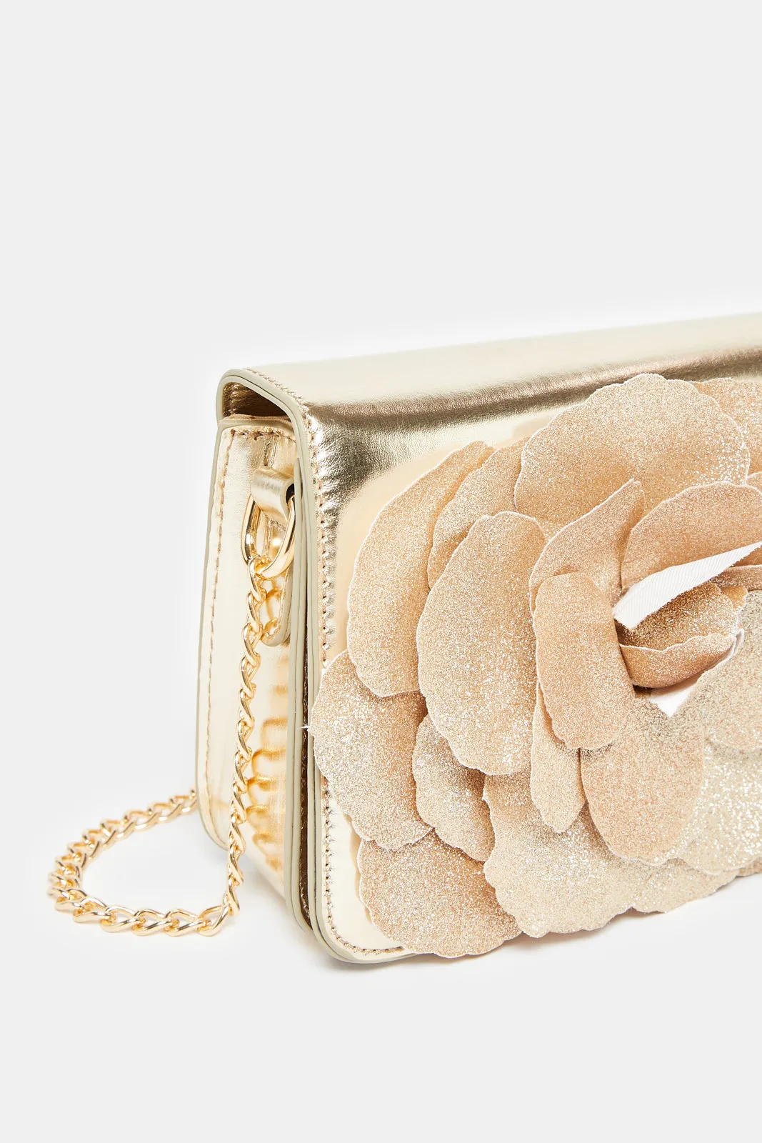 Women Gold Embellished Crossbody Bag sold by Redtag product image thumbnail 3