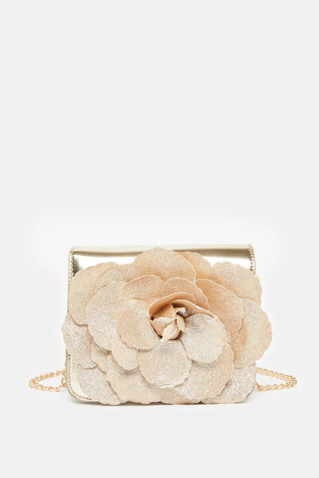 Women Gold Embellished Crossbody Bag sold by Redtag