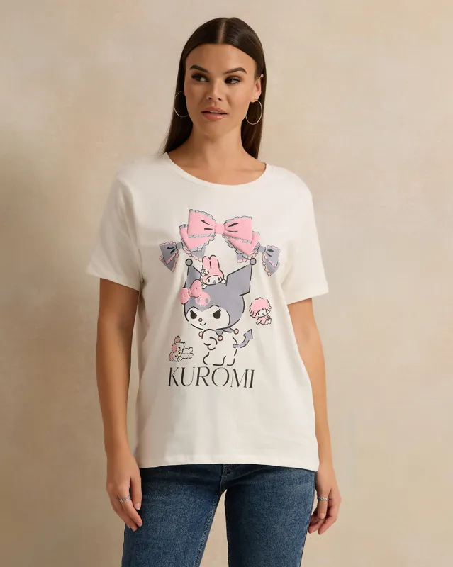 Women Cream Printed T-Shirt sold by Redtag