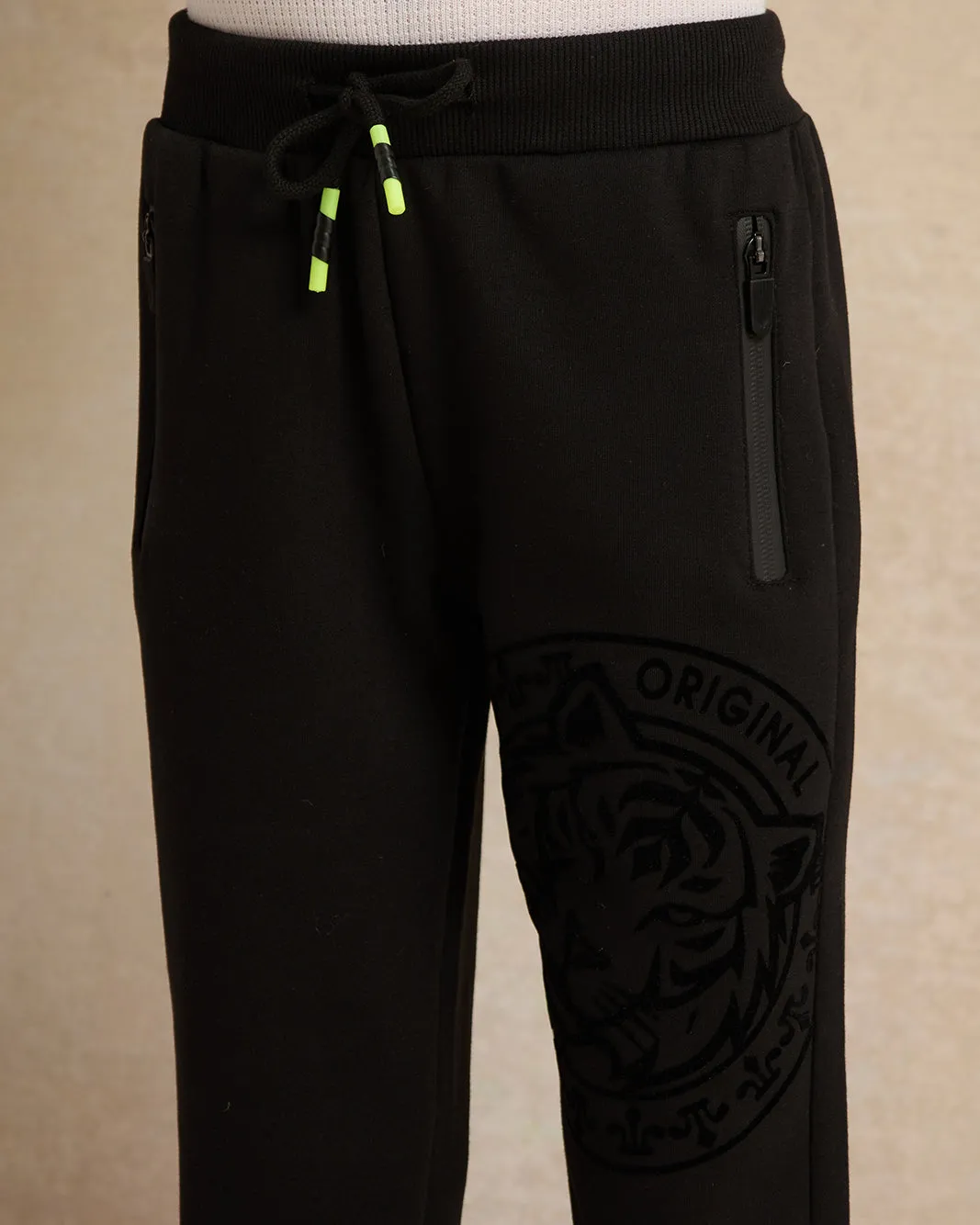 Boys Black Printed Black Pants sold by Redtag product image thumbnail 4