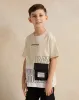 Boys Beige Printed T-shirt sold by Redtag