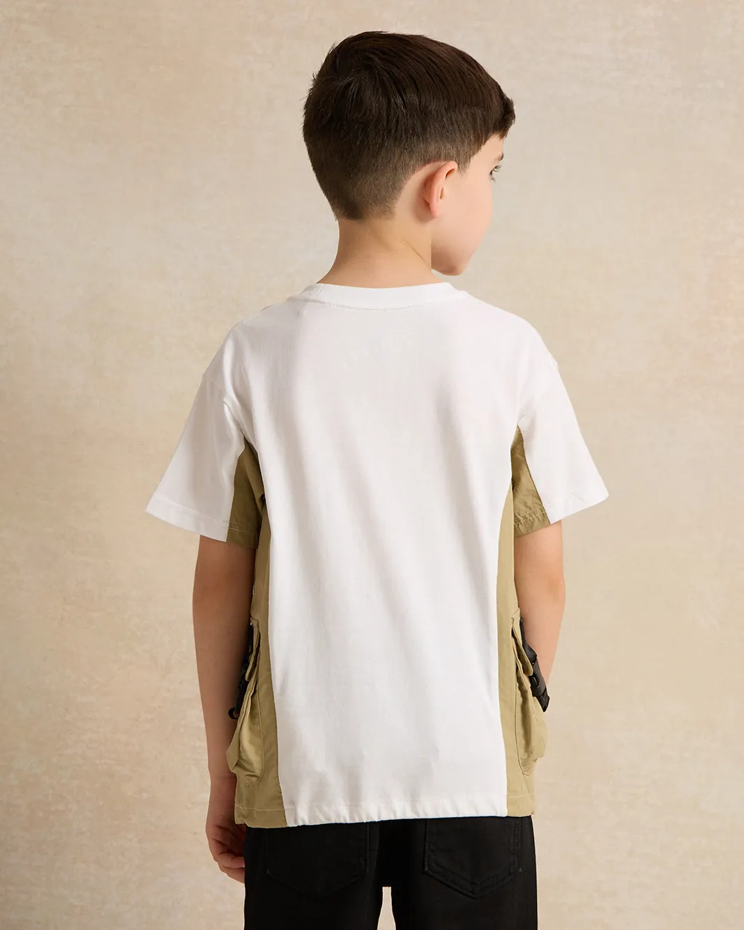 Boys White Printed T-shirt sold by Redtag product image thumbnail 3