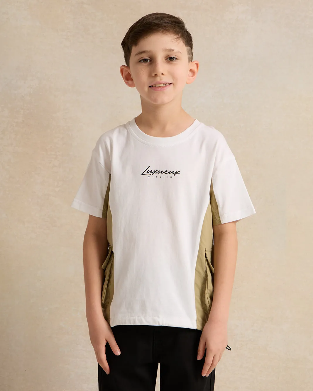 Boys White Printed T-shirt sold by Redtag