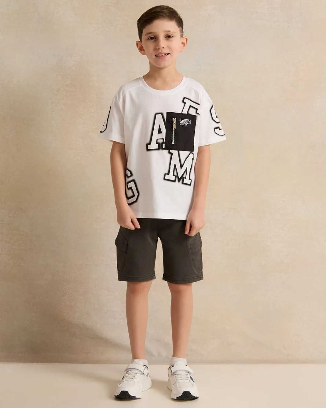 Boys White Printed T-shirt sold by Redtag product image thumbnail 2