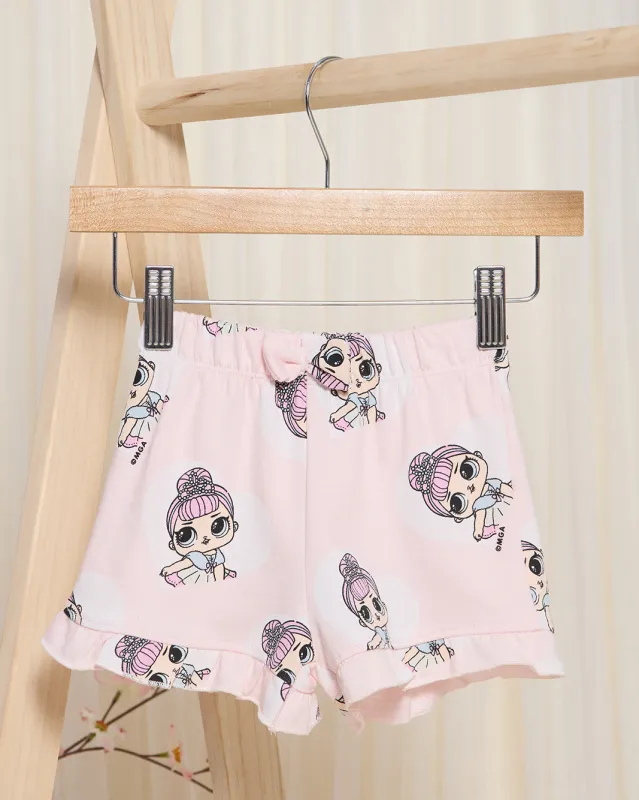 Infant Girls Pink Lol Printed Shorts sold by Redtag