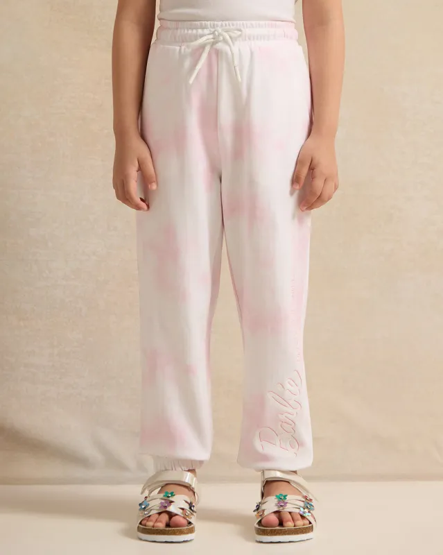 Girls Pink Barbie Placement Print Active Pants sold by Redtag