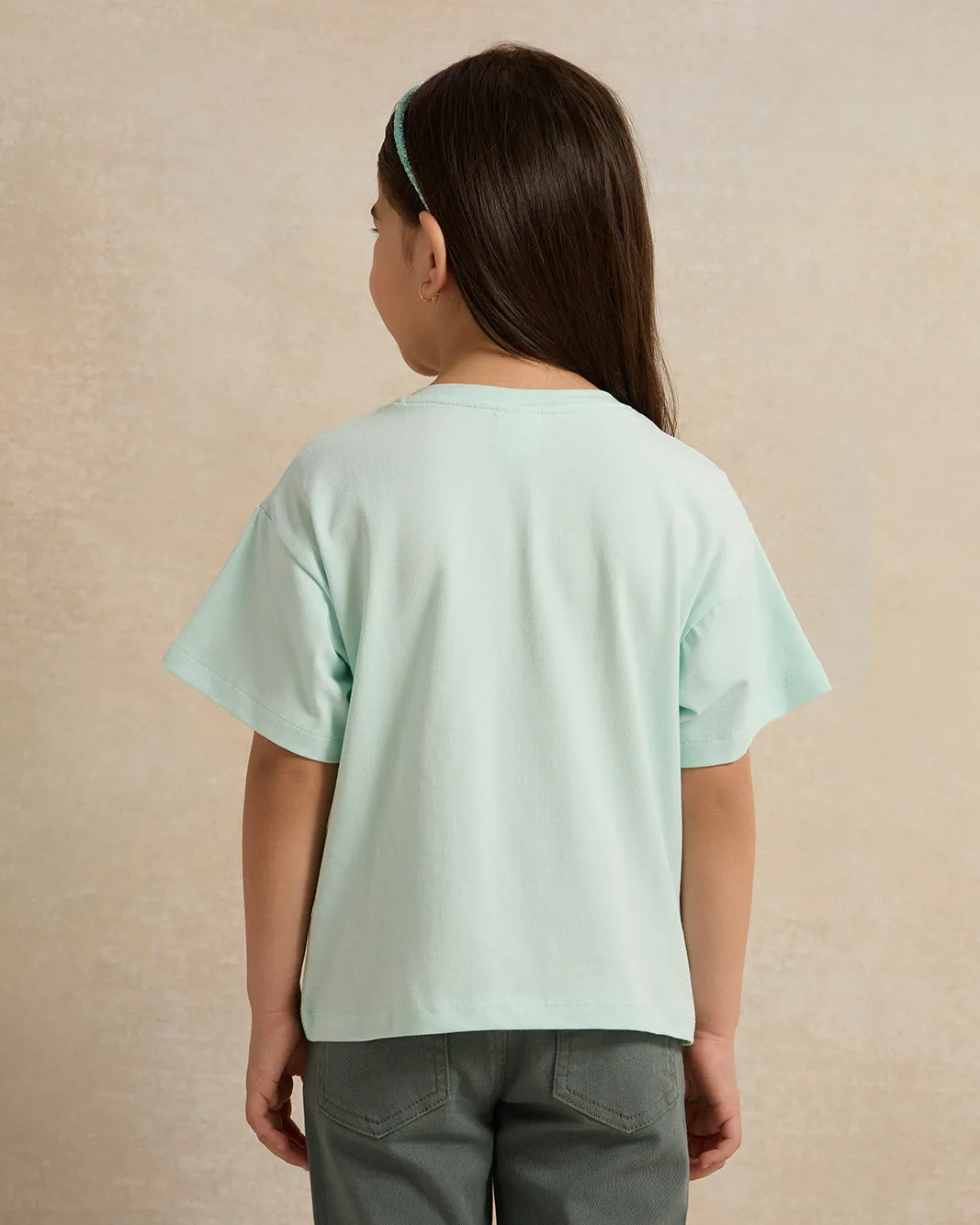 Girls Mint Ariel Sequins Print T-Shirt sold by Redtag product image thumbnail 3