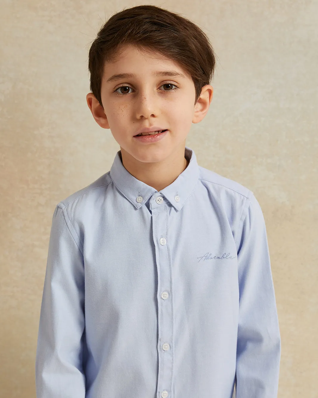 Boys Blue Plain Long Sleeve Shirt sold by Redtag product image thumbnail 4