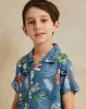 Boys Blue Printed Resort Shirt sold by Redtag