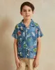 Boys Blue Printed Resort Shirt sold by Redtag