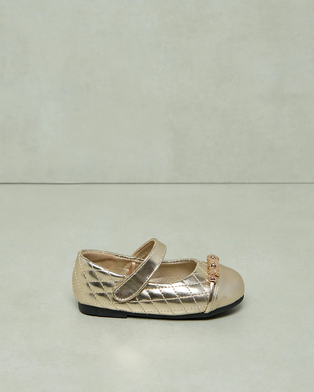 Infant Girls Gold Strap Ballerina sold by Redtag