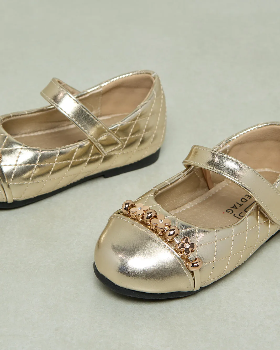 Infant Girls Gold Strap Ballerina sold by Redtag product image thumbnail 3