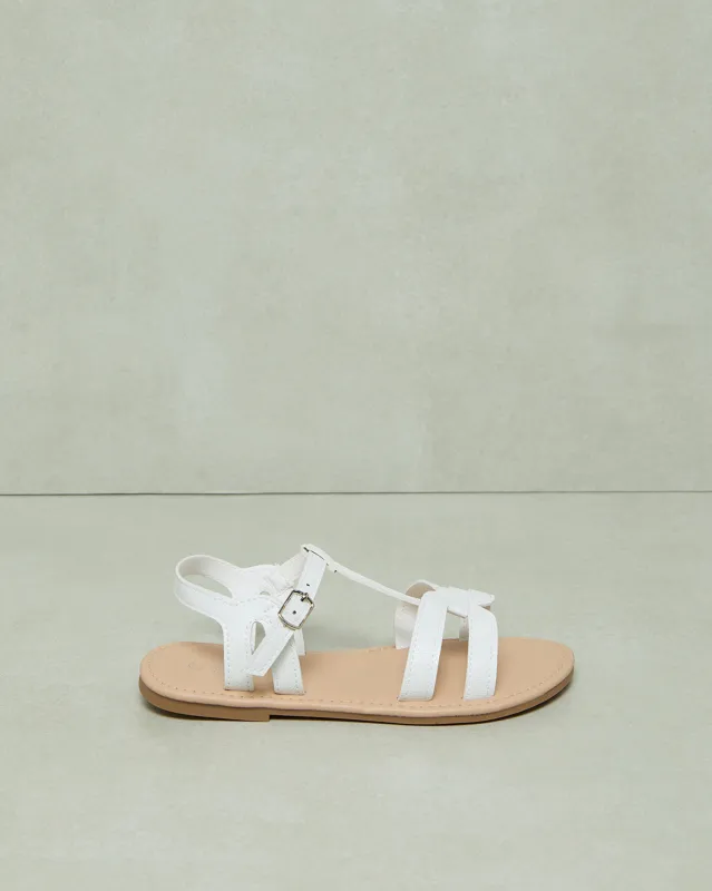 Senior Girls Cream T-Bar Sandal sold by Redtag