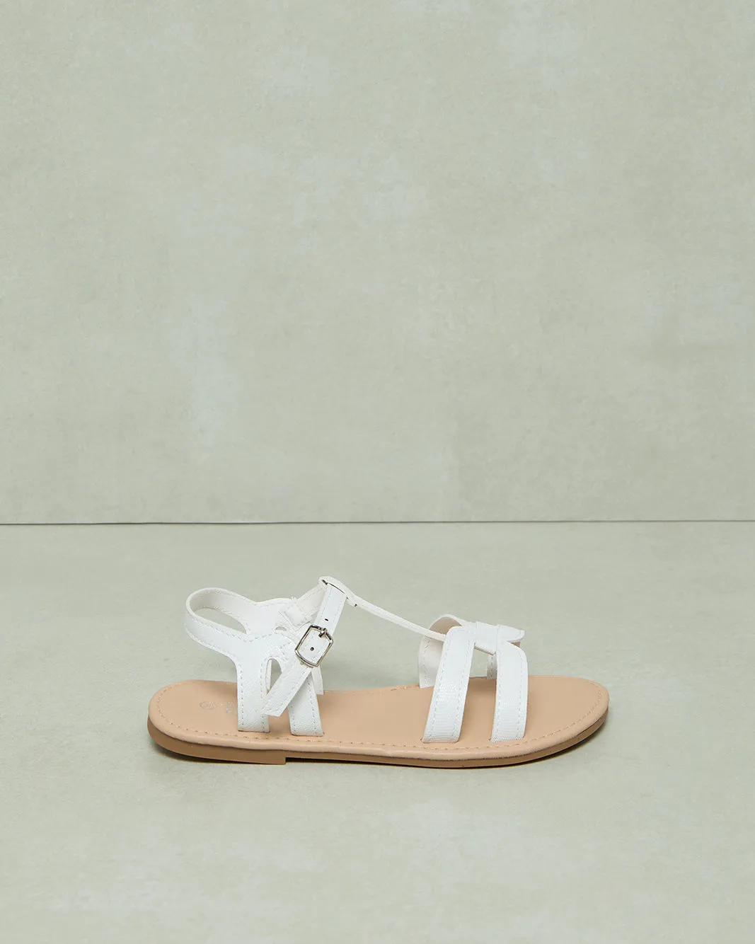 Senior Girls Cream T-Bar Sandal sold by Redtag
