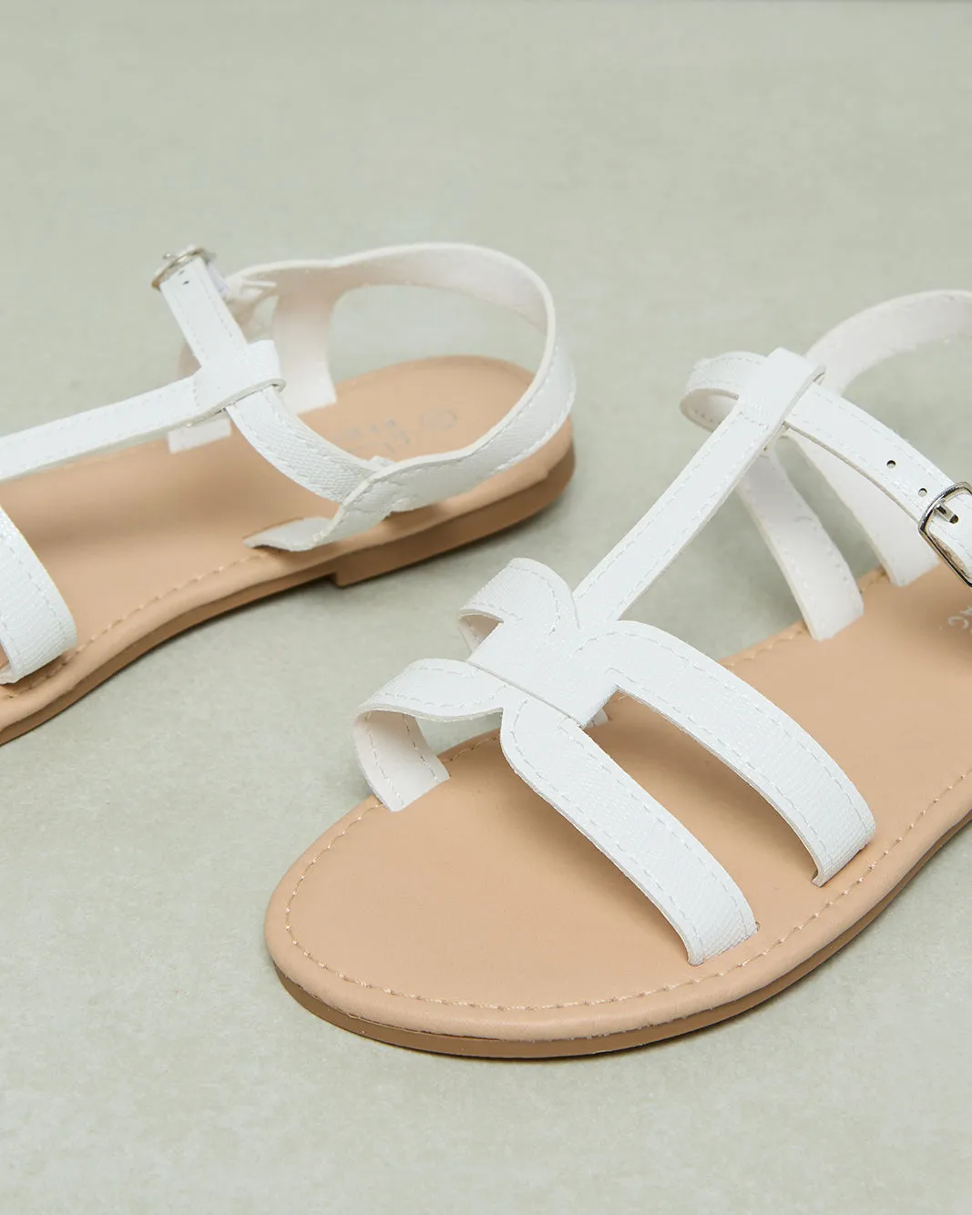 Senior Girls Cream T-Bar Sandal sold by Redtag product image thumbnail 3